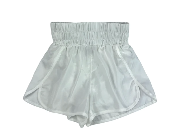 WHITE Girlie Girl Women's Elastic Waist Shorts - White #SH-0524