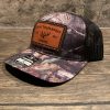 Hunt to Harvest Leather Patch Hat Mossy Oak Country