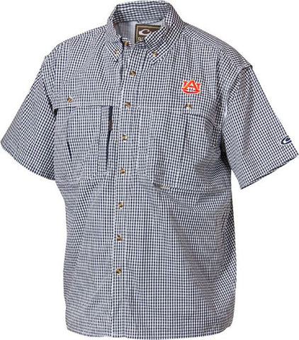 Drake Auburn Plaid Wingshooter's Shirt Short Sleeve Navy #SDAUB2670 Drake Auburn Plaid Wingshooter's Shirt Short Sleeve Navy #SDAUB2670