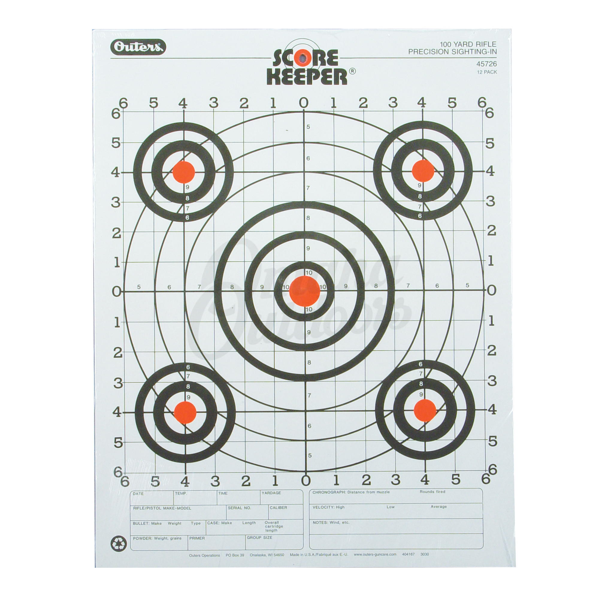 Champion Scorekeeper Precision Rifle Target 100 Yard -12 Targets #45726 Champion Scorekeeper Precision Rifle Target 100 Yard -12 Targets #45726