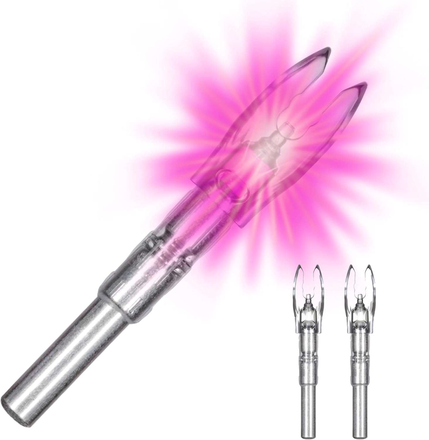 Nockturnal Fit Universal Size Pink Lighted Nock 3 Pack #NT-312 Nockturnal Fit Universal Size Pink Lighted Nock 3 Pack #NT-312
