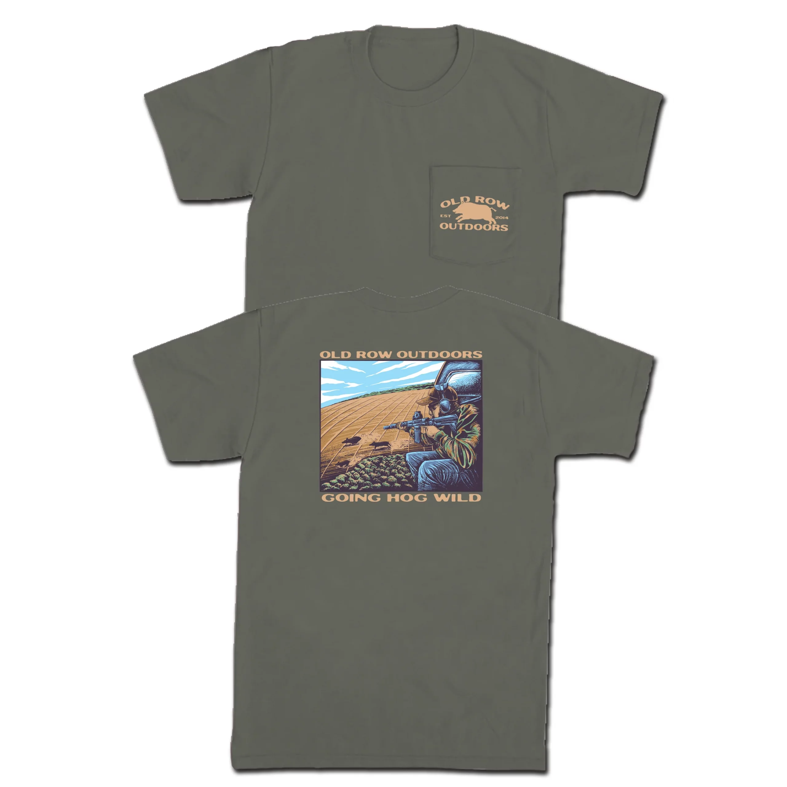 Old Row Outdoors Hog Wild Pocket Tee Old Row Outdoors Hog Wild Pocket Tee
