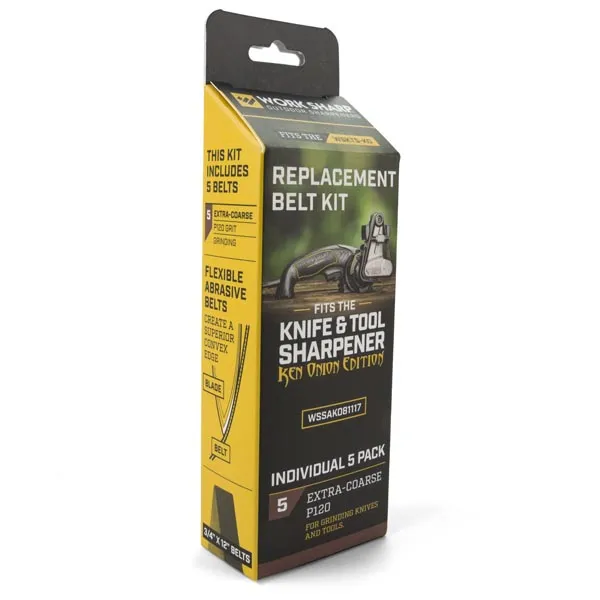 Work Sharp Extra Coarse P120 5 Pack Belts #WSSAK081117 Work Sharp Extra Coarse P120 5 Pack Belts #WSSAK081117