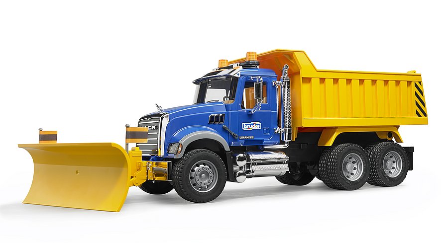 Bruder MACK Granite Dump Truck W/Plow #02825 Bruder MACK Granite Dump Truck W/Plow #02825