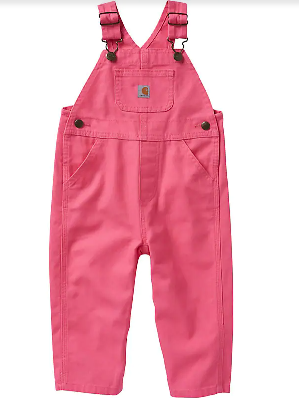 Carhartt Infant Girl's Loose Fit Canvas Bib Overall #CM9712 Carhartt Infant Girl's Loose Fit Canvas Bib Overall #CM9712