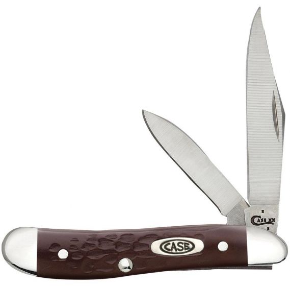 Case Knife Brown Synthetic Peanut #00046 Case Knife Brown Synthetic Peanut #00046