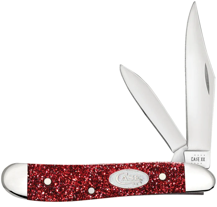 Case Knife Ruby Red Stardust Kirinite Peanut #C67007 Case Knife Ruby Red Stardust Kirinite Peanut #C67007