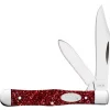Case Knife Ruby Red Stardust Kirinite Small Swell Center Jack #C67002