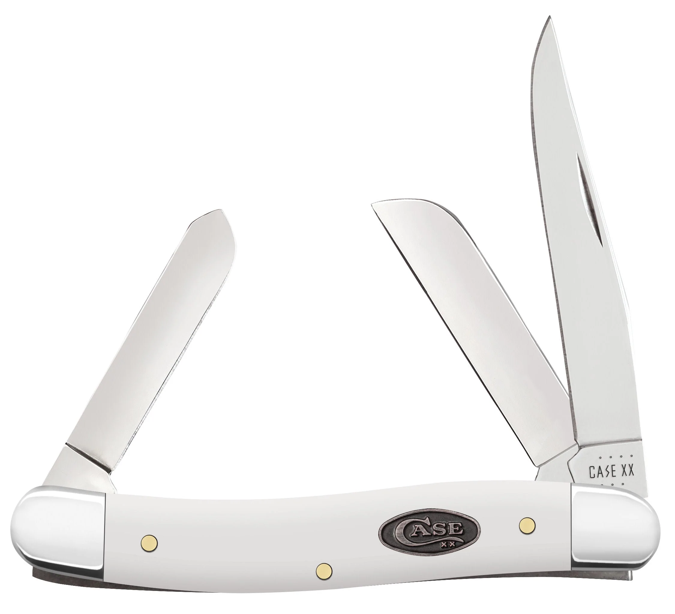 Case Knife White Synthetic Medium Stockman #63961 Case Knife White Synthetic Medium Stockman #63961