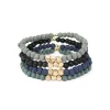 Fouray Fashion 4 Piece Light Green Bracelet #B133BK