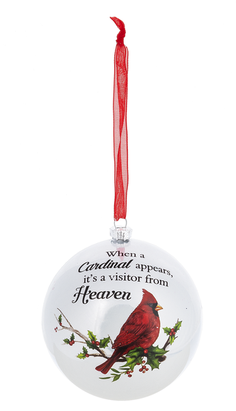 Ganz Ornament - When A Cardinal Appears, It's A Visitor From Heaven #EX22317 Ganz Ornament - When A Cardinal Appears, It's A Visitor From Heaven #EX22317