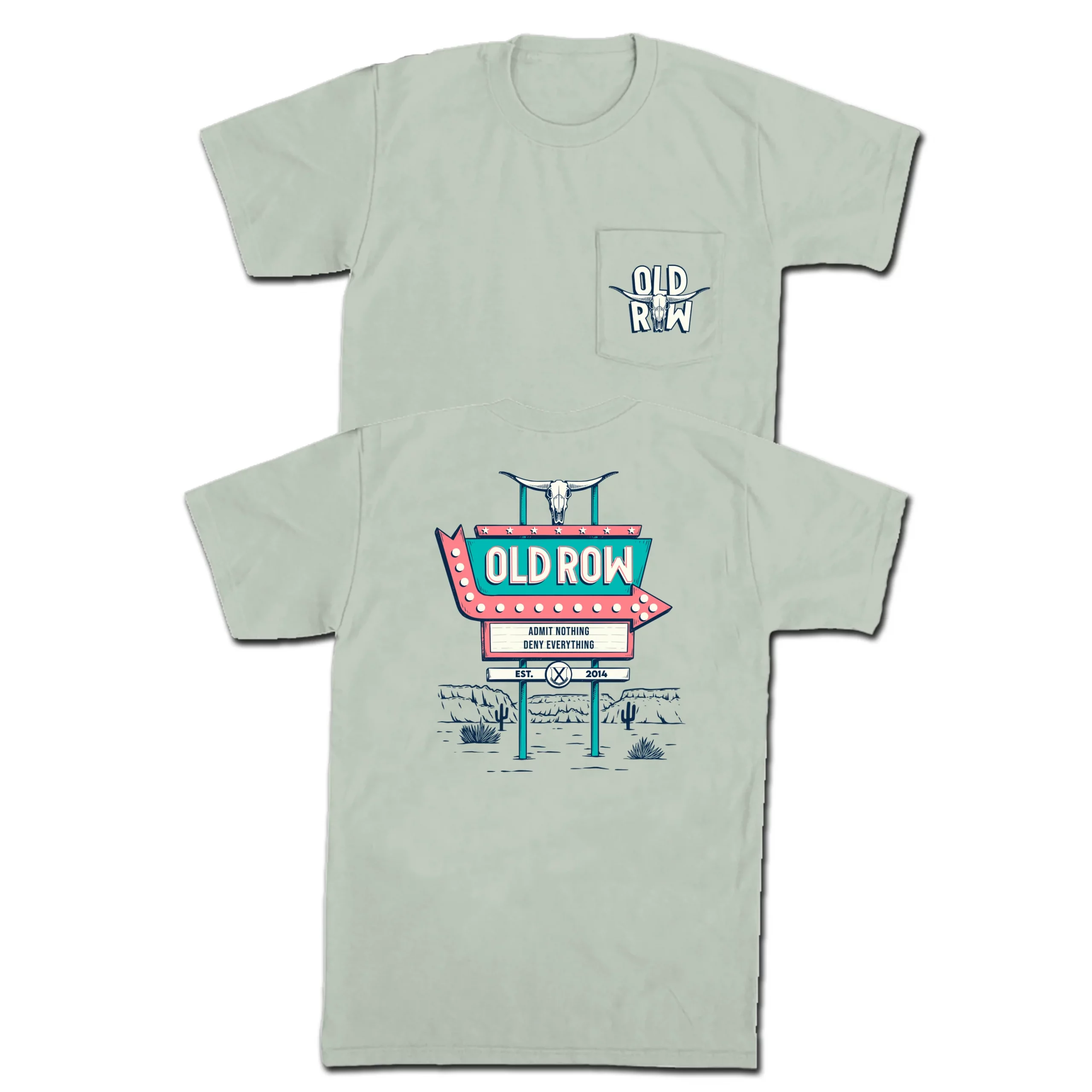 Old Row Outdoors Road Sign Pocket Tee #WROW-2590 Old Row Outdoors Road Sign Pocket Tee #WROW-2590