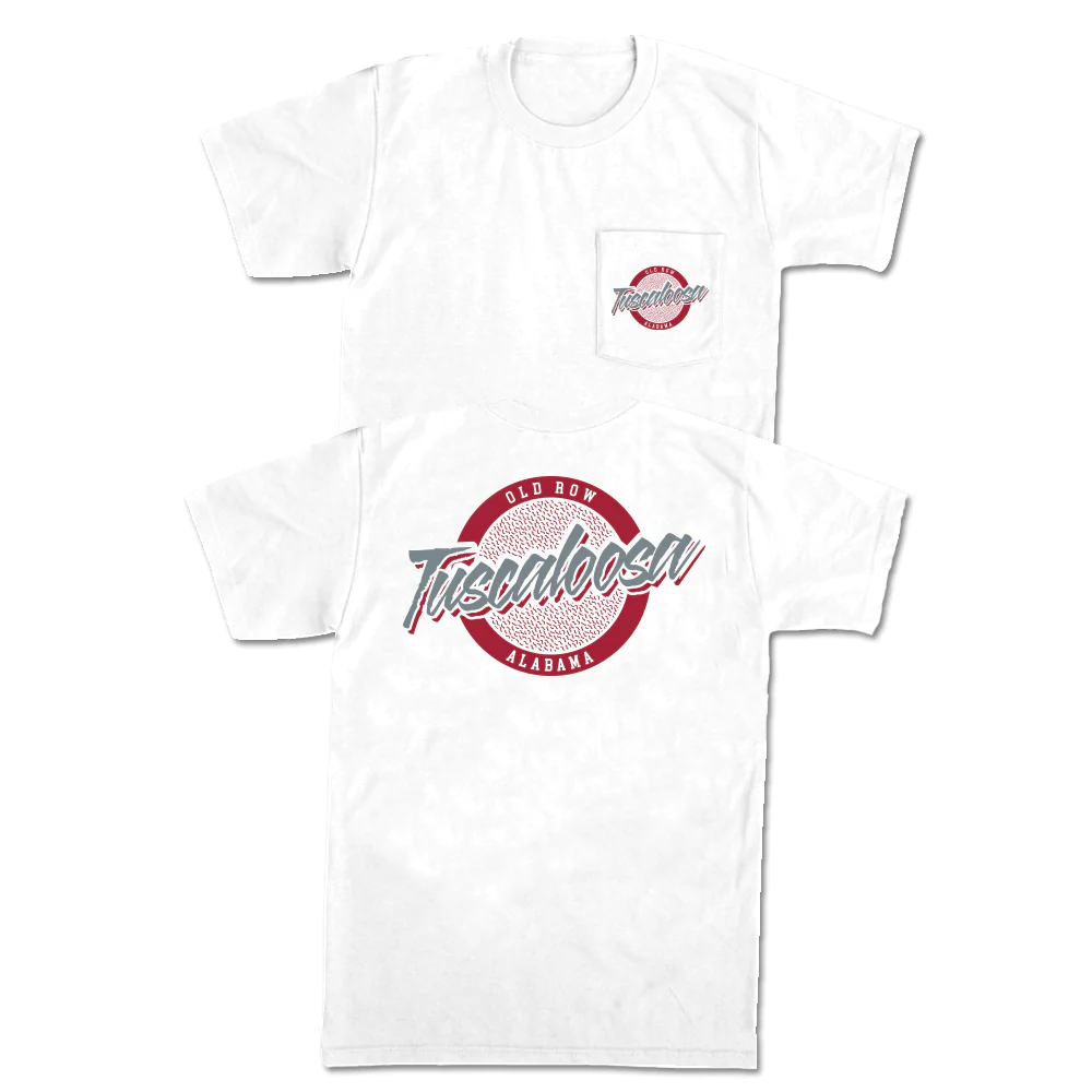 Old Row Tuscaloosa, Alabama Circle Logo Pocket Tee White #WROW-784 Old Row Tuscaloosa, Alabama Circle Logo Pocket Tee White #WROW-784