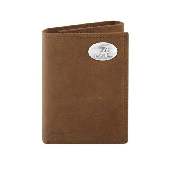 Zep-Pro Alabama Crimson Tide Concho Emblem Crazyhorse Leather Tri-Fold Wallet #UAL-IWT2-CRZH Zep-Pro Alabama Crimson Tide Concho Emblem Crazyhorse Leather Tri-Fold Wallet #UAL-IWT2-CRZH