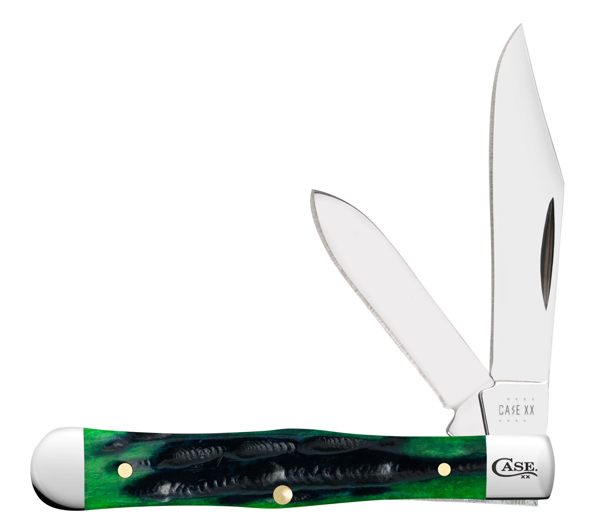 Case Knife Deep Canyon Jig Hunter Green Bone Small Swell Center Jack #75837 Case Knife Deep Canyon Jig Hunter Green Bone Small Swell Center Jack #75837
