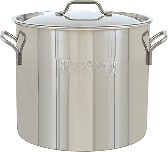 Bayou Classic 20QT Stainless Brew Kettle W Lid #1420 Bayou Classic 20QT Stainless Brew Kettle W Lid #1420