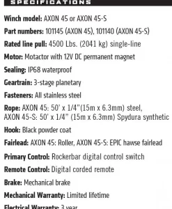 Warn Axon 4500LB Winch #101145