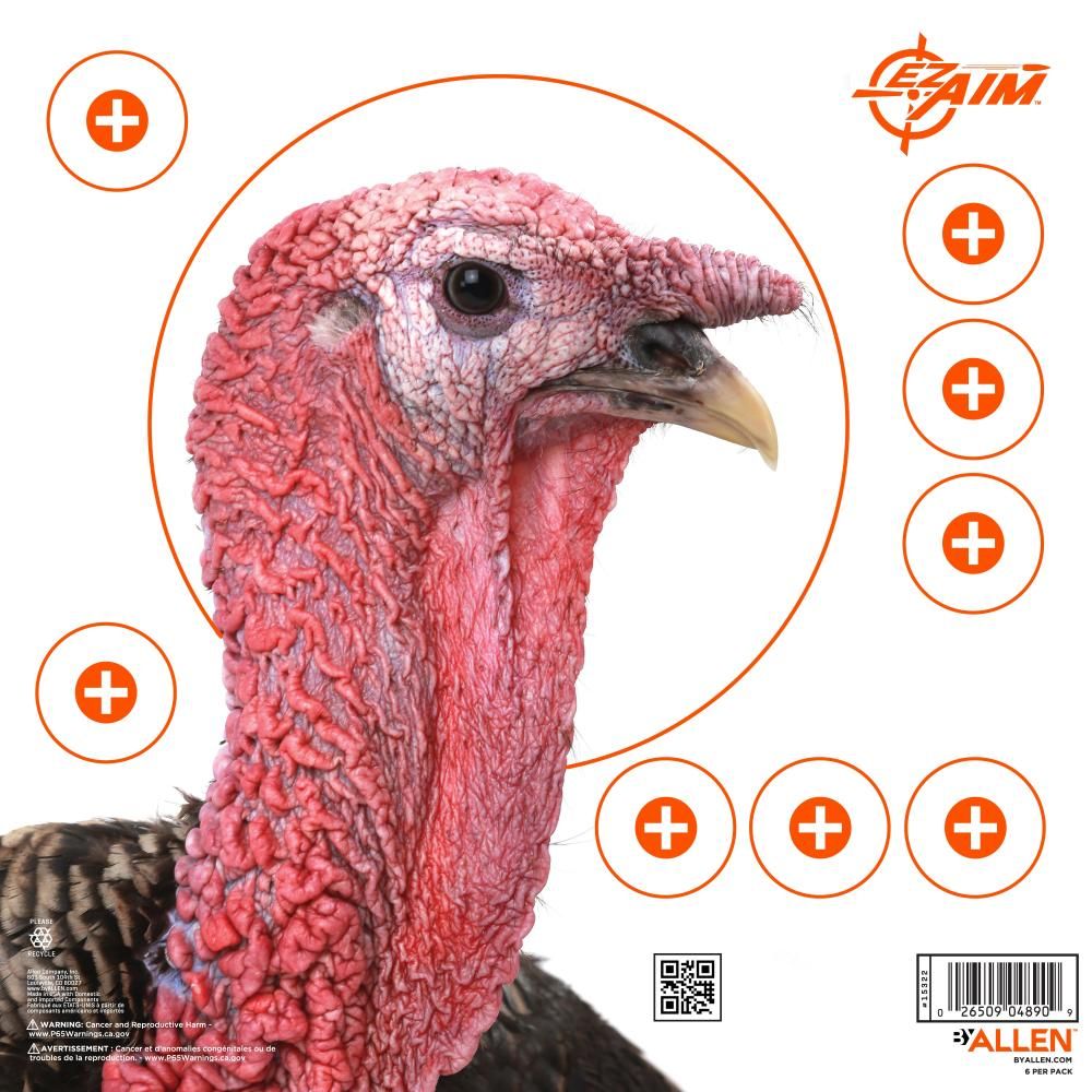 Allen EZ Aim Four Color Turkey Patterning Paper Target #15322 Allen EZ Aim Four Color Turkey Patterning Paper Target #15322
