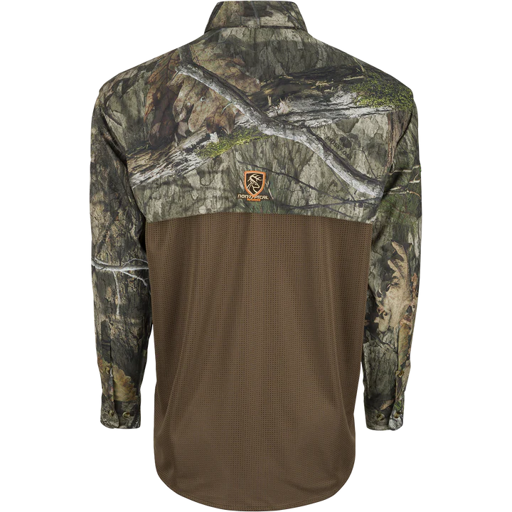 Drake Men's Mesh Back Flyweight Long Sleeve Shirt With Scent Control