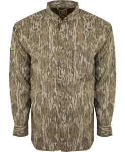 Drake Men's Mesh Back Flyweight Long Sleeve Shirt With Scent Control #DNT1013