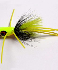 Betts Top Pop Fly Lure Chartreuse/Black - Size 8 #301-8-5