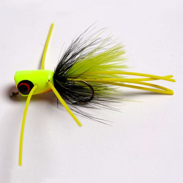 Betts Top Pop Fly Lure Chartreuse-Black - Size 8 #301-8-5 Betts Top Pop Fly Lure Chartreuse/Black - Size 8 #301-8-5