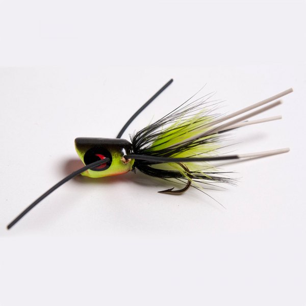 Betts Top Pop Frog Fly Lure Black-Chartreuse - Size 8 #301-8-4 Betts Top Pop Frog Fly Lure Black/Chartreuse - Size 8 #301-8-4