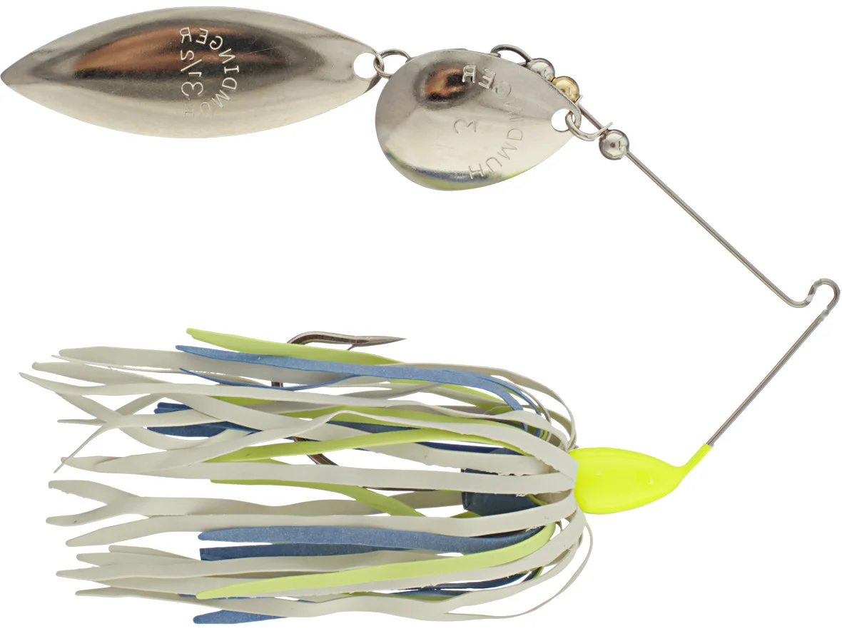 Humdinger Spinner Bait 1/4oz Blue, Chartreuse & White - Colorado/Willow Nickel #104-E Humdinger Spinner Bait 1/4oz Blue, Chartreuse & White - Colorado/Willow Nickel #104-E