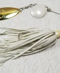 Humdinger Spinner Bait 1/4oz White Colorado/Gold Willow #105-C