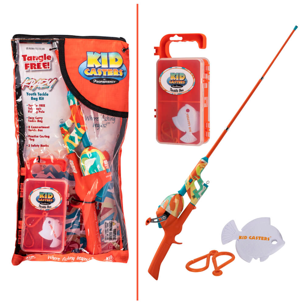 Profishiency Kid Casters Tackle Bag Fishing Kit #KCBAGPINK Profishiency Kid Casters Tackle Bag Fishing Kit #KCBAGPINK