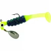 Road Runner Slabalicious 1/8oz Jig With Spinner - Chartreuse/Junebug/Chartreuse