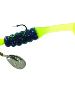 Road Runner Slabalicious 1/8oz Jig With Spinner - Chartreuse/Junebug/Chartreuse