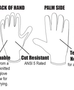 Fish Monkey Fillet Gripper Gloves L/XL #FM13-GRROY-LX