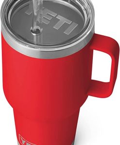 Yeti Rambler 35 Oz. Mug W/ Straw Lid - Rescue Red #21071501895