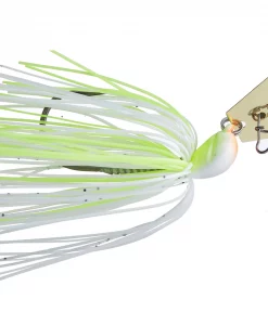 Humdinger Zig-Zag Gold Bladed Swim Jig 3/8oz - Chartreuse & White #HZZ38G-A