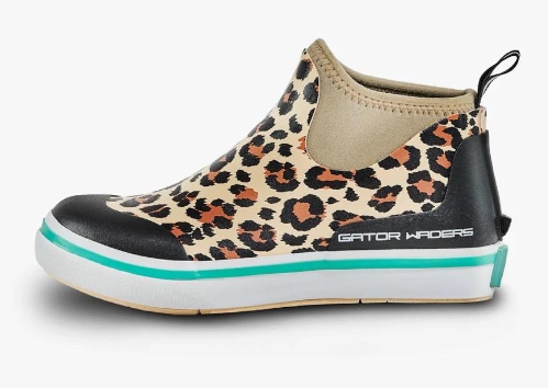 LEOPARD/AQUA Gator Waders Women's Camp Boots - Leopard/Aqua #CAM3001W