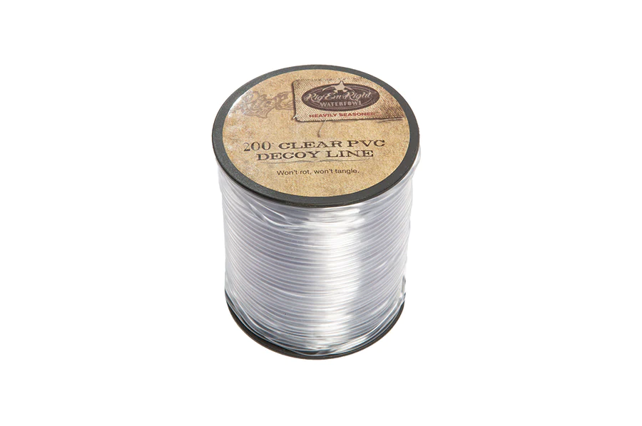 Rig Em Right Pvc Decoy Line 200' Spool Clear #1001-C Rig Em Right Pvc Decoy Line 200' Spool Clear #1001-C