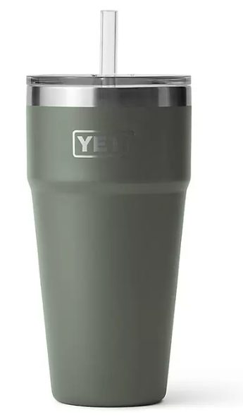 CAMP GREEN Yeti Rambler 26 Oz. Stackable Cup W/ Straw Lid - Camp Green #21071501691