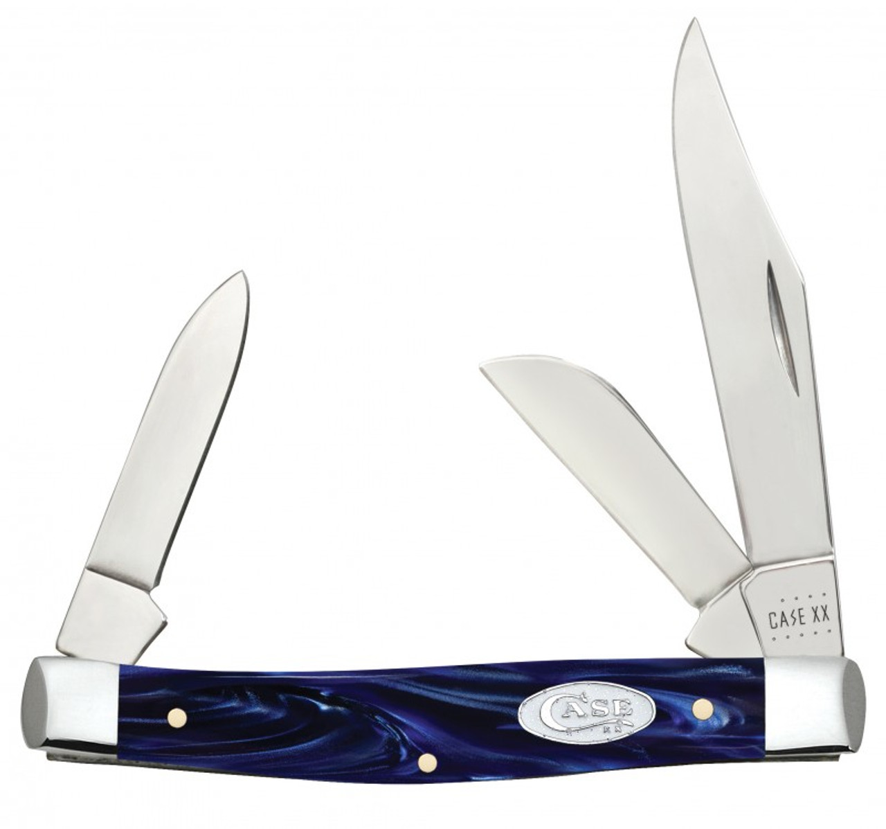 Case Knife Blue Pearl Kirinite Medium Stockman #23442 Case Knife Blue Pearl Kirinite Medium Stockman #23442