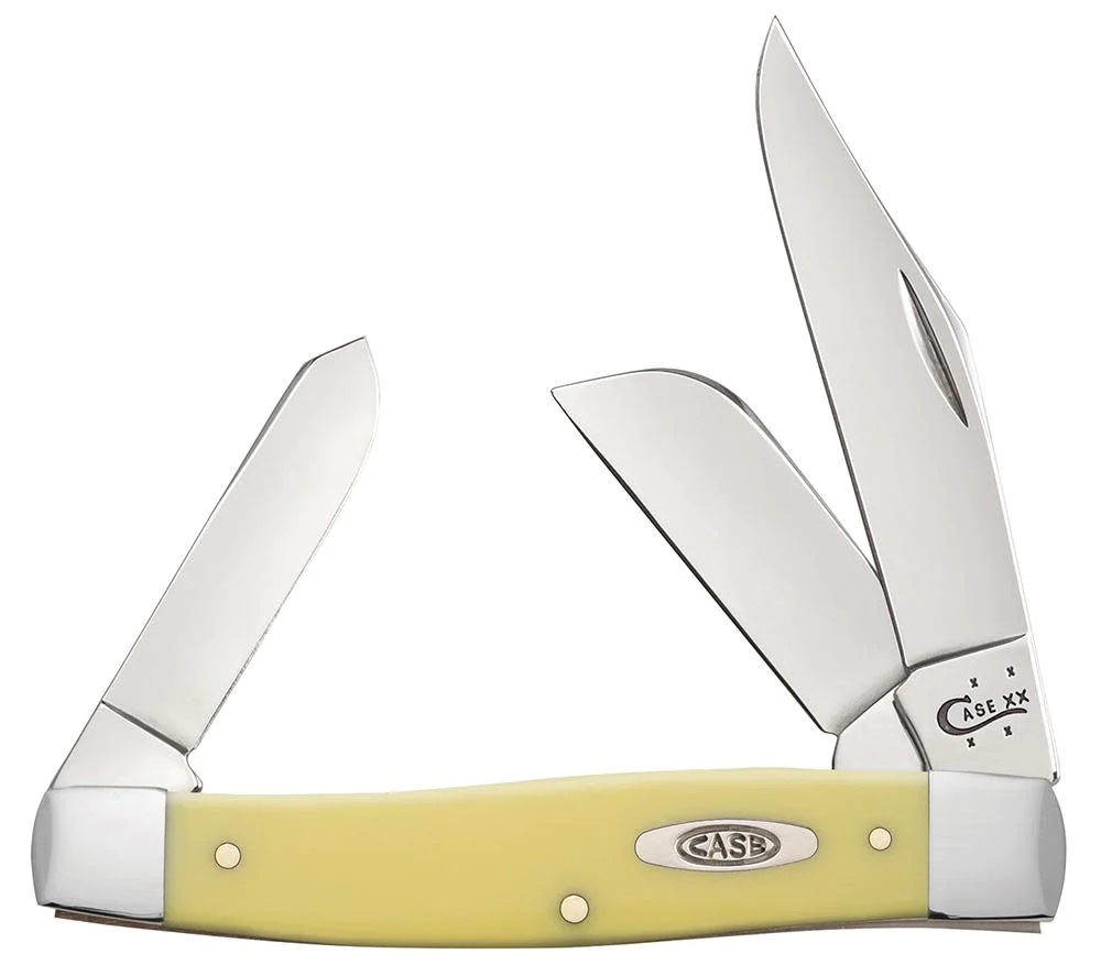 Case Knife Yellow Syntheic CS LG Stockman #00203 Case Knife Yellow Syntheic CS LG Stockman #00203