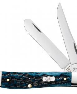 Case Knife Jig Mediterranean Blue Bone Mini Trapper #51852