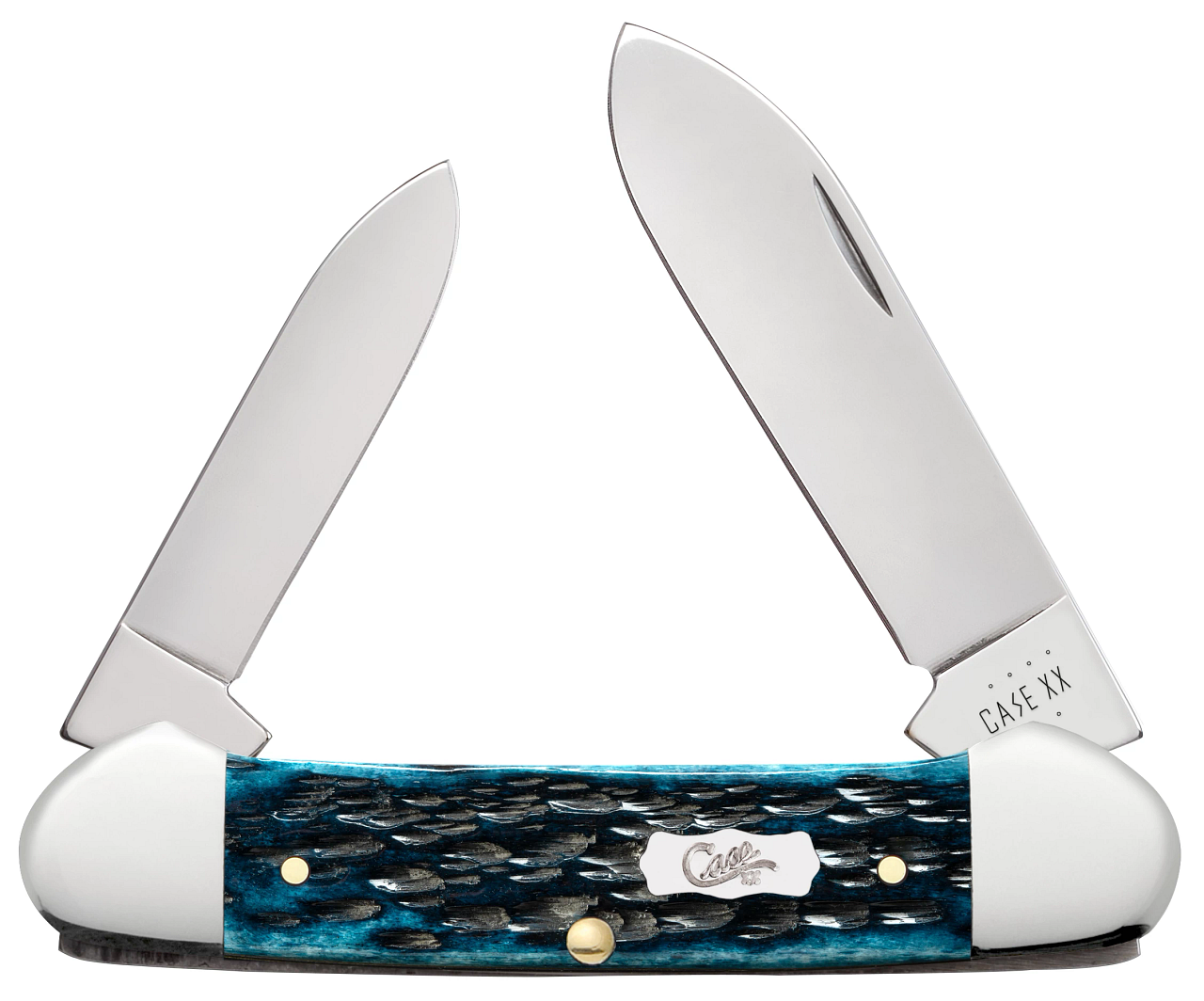 Case Knife Jig Mediterranean Blue Bone Canoe #51853 Case Knife Jig Mediterranean Blue Bone Canoe #51853