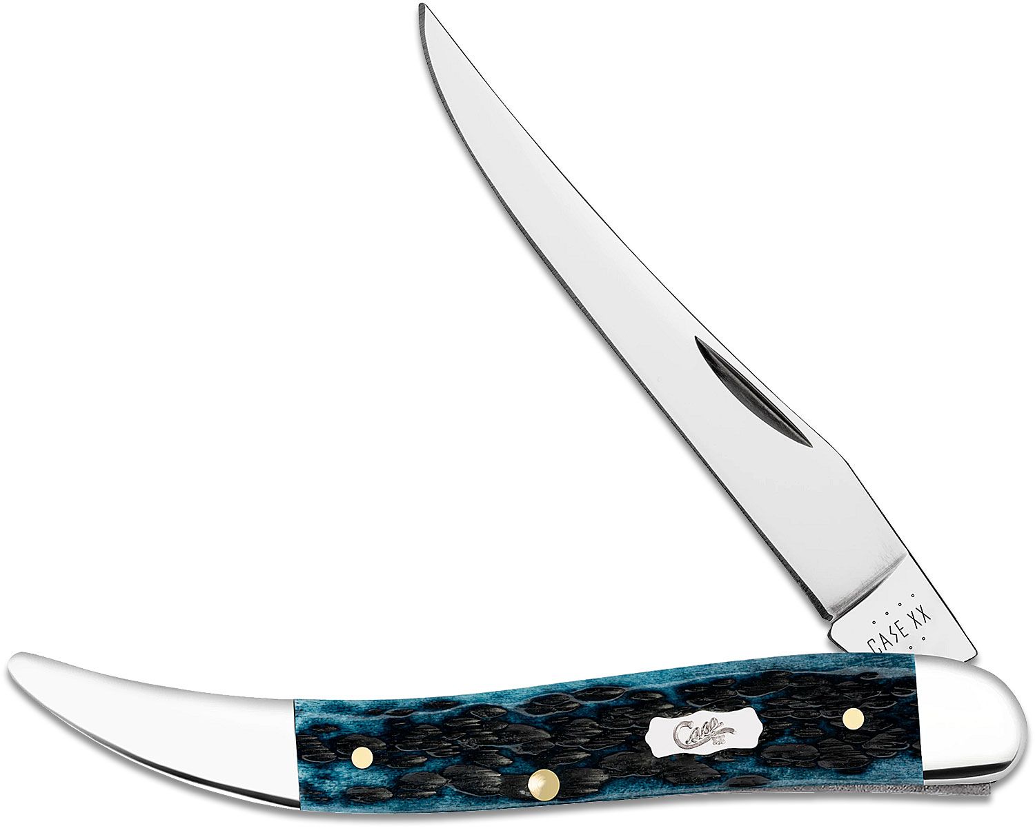 Case Knife Mediterranean Blue Bone MD TX Toothpick #51855 Case Knife Mediterranean Blue Bone MD TX Toothpick #51855