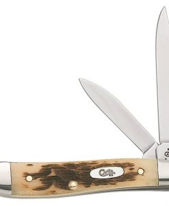 Case Amber Bone Peanut Pocket Knife #6376826