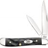 Case Knife Jigged Rough Black Synthetic Peanut #18225