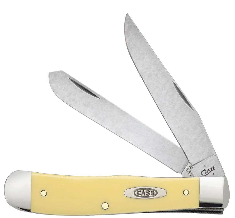 Case Knife Yellow Synthetic Trapper With Clip #C81091 - Copy Case Knife Yellow Synthetic Trapper With Clip #C81091