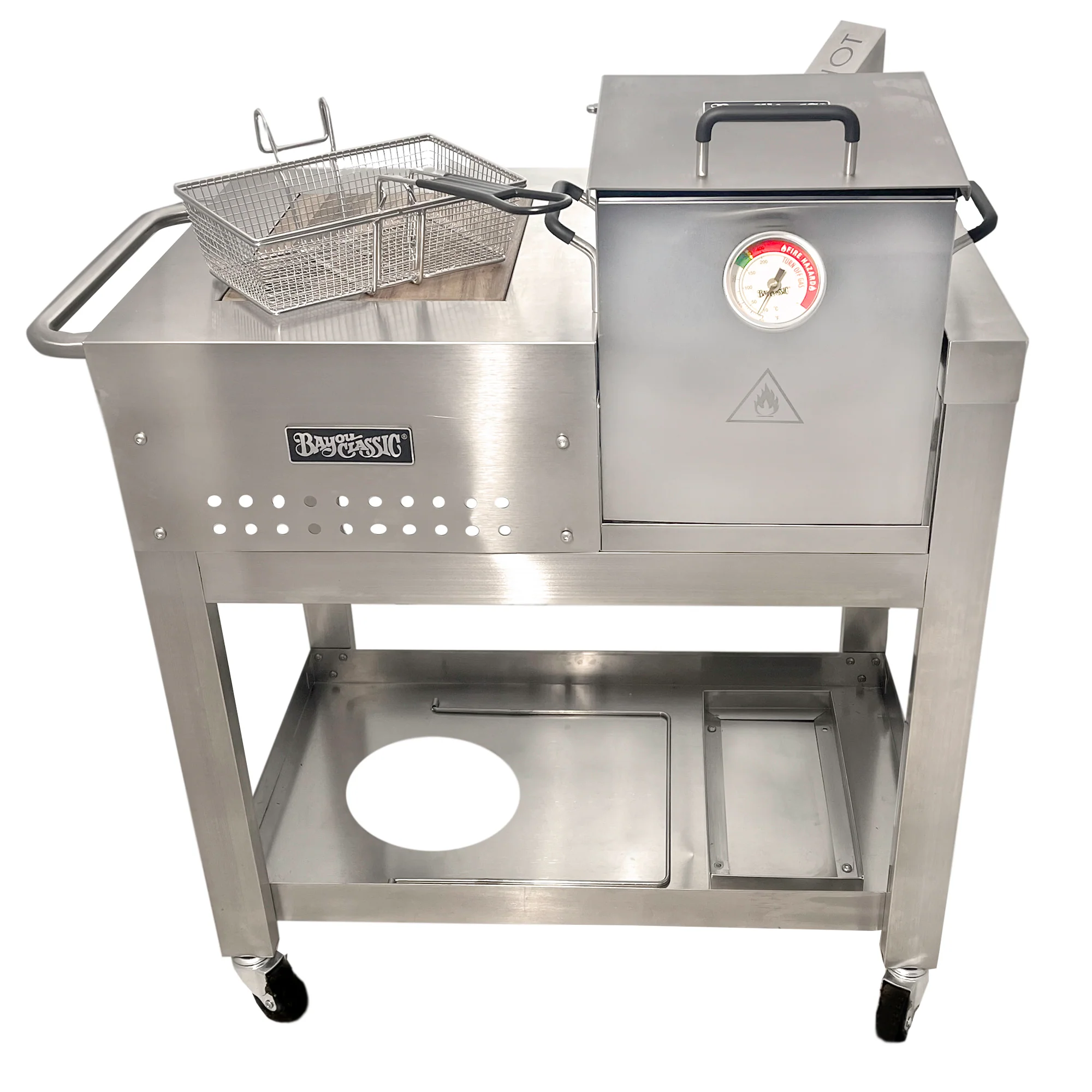 Bayou Classic 2.5-Gal Stainless Bayou Fryer Workstation Bayou Classic 2.5-Gal Stainless Bayou Fryer Workstation
