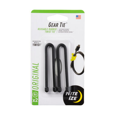 Nite Ize Gear Tie Reusable Rubber Twist Tie - 2 Pack #GT62PK01 Nite Ize Gear Tie Reusable Rubber Twist Tie - 2 Pack #GT62PK01