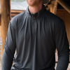 Burlebo Men's Performance Quarter Zip - Gun Metal Grey