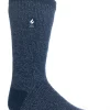 Heat Holders Men's Original Twist Crew Socks - Navy/Denim #MHHTWSBG